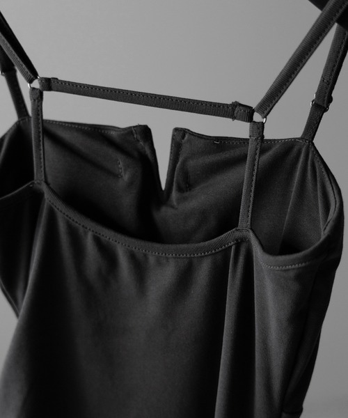 「me+em select」 キャミソールワンピース MEDIUM ブラック レディース_画像9