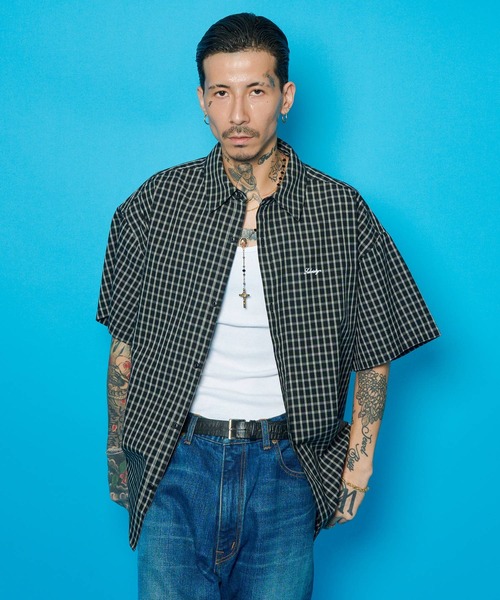 Subciety（サブサエティ） シャツ 半袖 Essential check shirt メンズ
