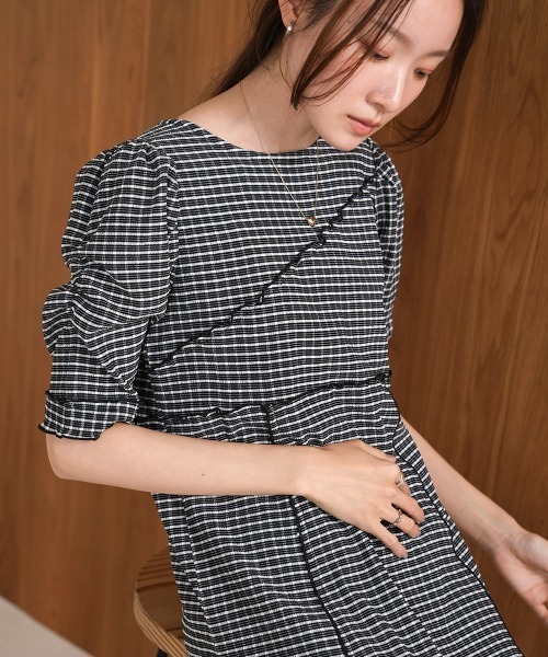 「Bab」 半袖ワンピース M モカ レディース_画像3