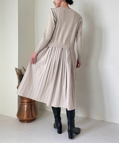 「DOLLUPOOPS」 ドッキングワンピース 38 グレー レディース_画像7