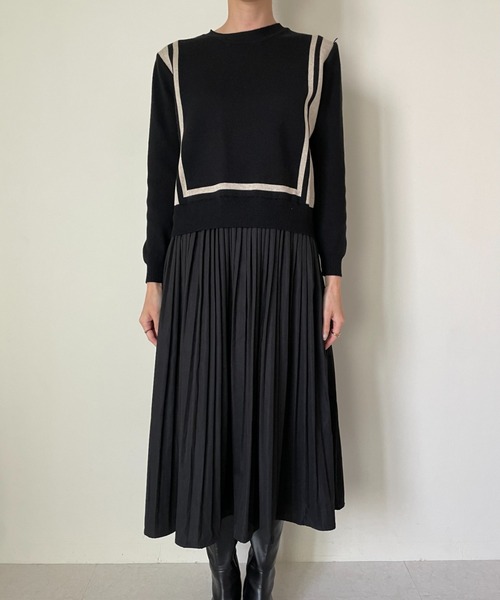 「DOLLUPOOPS」 ドッキングワンピース 38 グレー レディース_画像9