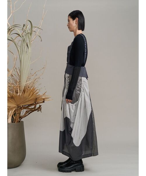 ジャンパースカート WAVE PATCHWORK JUMPER SKIRT / ウェーブパッチワークジャンパースカートの画像