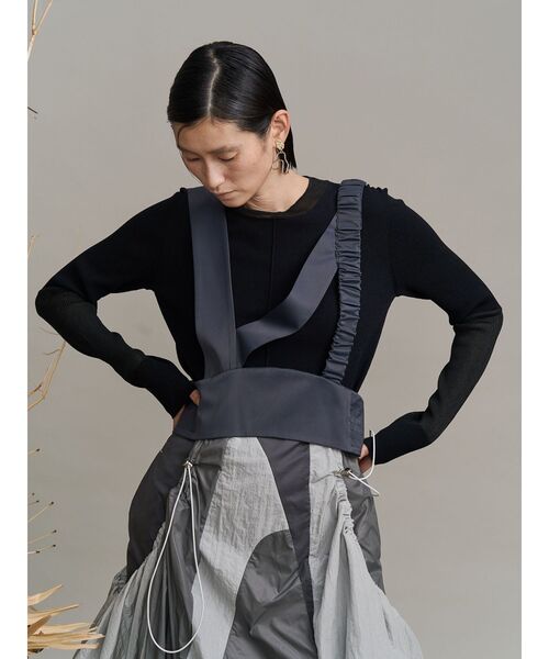 ジャンパースカート WAVE PATCHWORK JUMPER SKIRT / ウェーブパッチワークジャンパースカートの画像