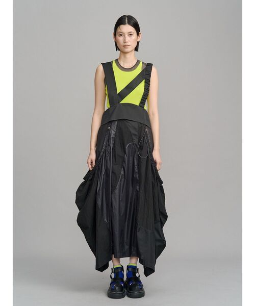 ジャンパースカート WAVE PATCHWORK JUMPER SKIRT / ウェーブパッチワークジャンパースカートの画像