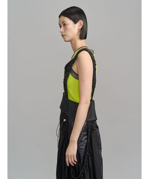 UN3D.ワンショルダージャンパースカート WAVE PATCHWORK JUMPER SKIRT | ジャンパースカート | WOMEN'S