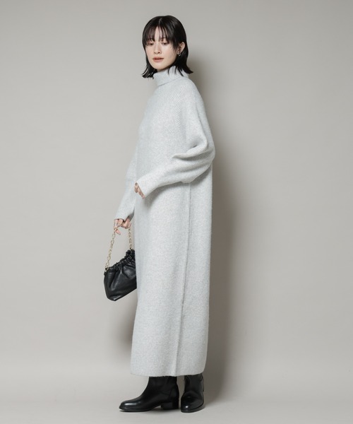 「NANO universe」 ニットワンピース FREE ブルー レディース_画像5