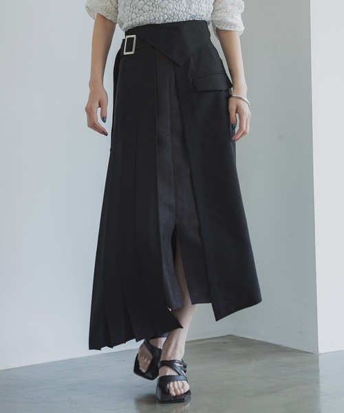 「UNITED TOKYO」 プリーツスカート 1 ベージュ レディース_画像4