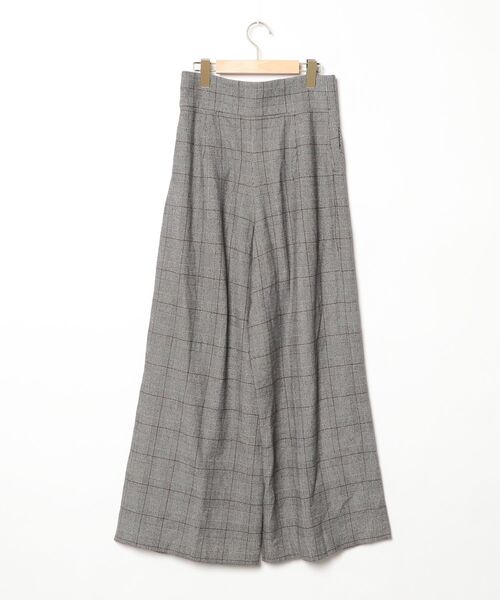 「BLENHEIM」 チェック柄パンツ S グレー レディース_画像2