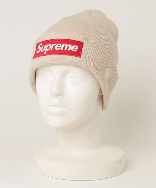 Supreme ニット帽 ベージュ　ビッグロゴ　タン Supreme（シュプリーム） ニットキャップ - ベージュ メンズ
