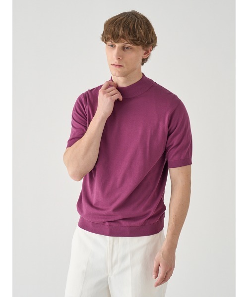 JOHN SMEDLEY（ジョンスメドレー） セーター ニット モックネック半袖 
