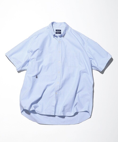 「NAUTICA」 半袖シャツ - サックスブルー メンズ_画像3