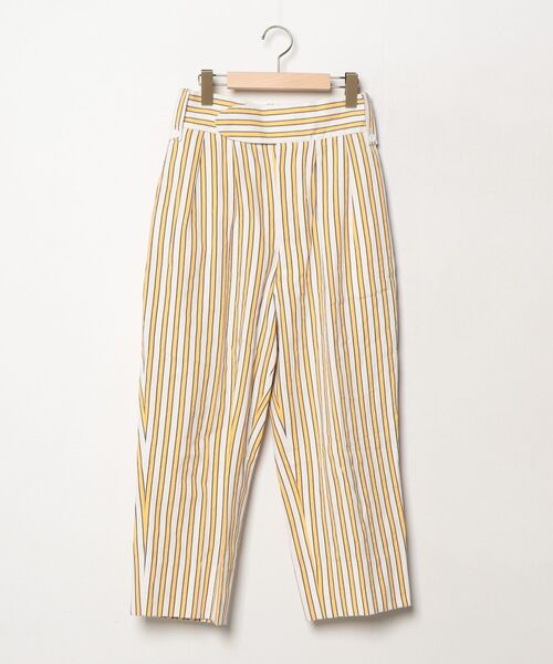 NEAT（ニート） ストライプ柄パンツ M イエロー レディース : ZOZOTOWN