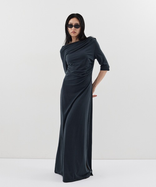 HANNE ワンピース ドレープデザインワンピース : ZOZOTOWN Yahoo!店
