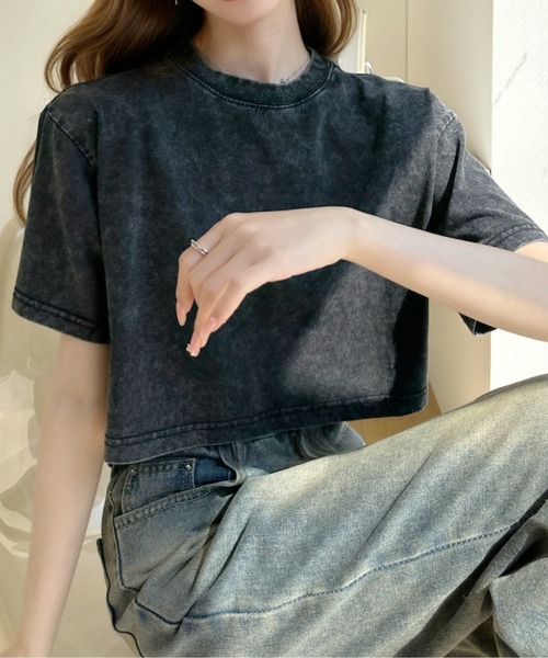 Ada. tシャツ 半袖 ヴィンテージライク オーバーサイズ ショート丈