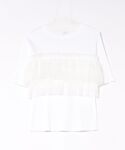 tシャツ MANOF TULLE FRILL ...の詳細画像4