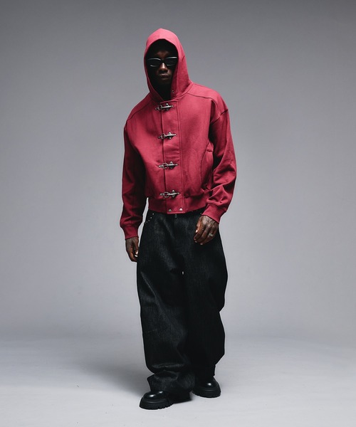 ANDER HUNK ジップアップパーカー MEDIUM ブラック メンズ : ZOZOTOWN 