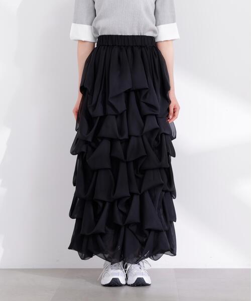 PROPORTION タックバルーンスカート ホワイト PROPORTION BODY DRESSING（プロポーションボディドレッシング
