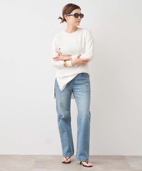 「EVERYDAY I LIKE.」 デニムパンツ 34 エメラルドブルー レディース_画像5