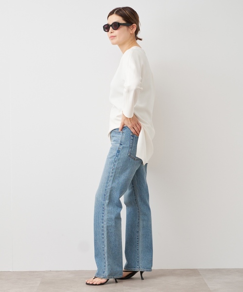 「EVERYDAY I LIKE.」 デニムパンツ 34 エメラルドブルー レディース_画像6