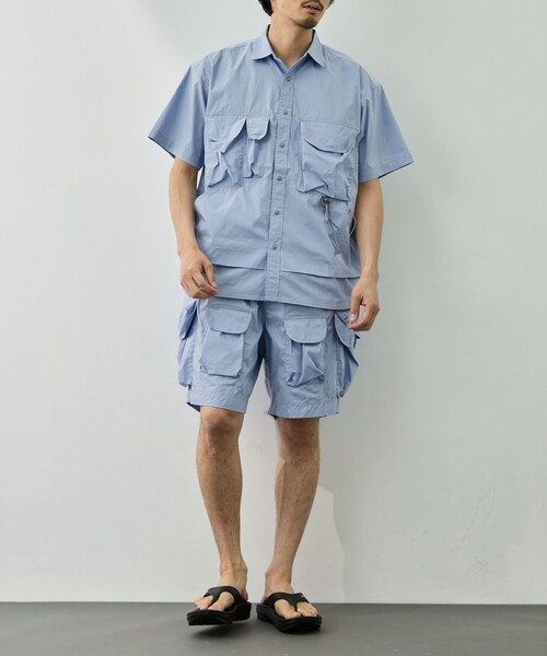 パンツ 「and wander/アンドワンダー」multi pocket short pants メンズの画像