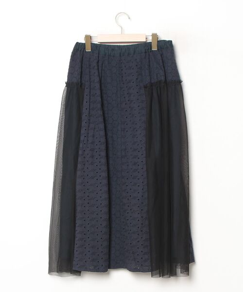 「MUVEIL WORK」 スカート 40 ネイビー レディース_画像2