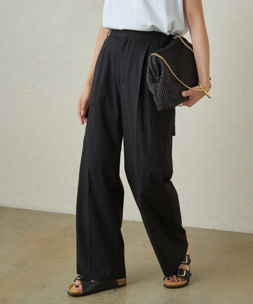 「LOUNGEDRESS」 カーゴパンツ MEDIUM ブラック レディース_画像3