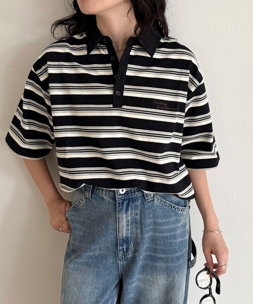 「fredy emue」 半袖ポロシャツ 38 ブラウン系その他 レディース_画像6
