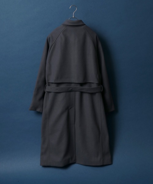 「ANPAS」 トレンチコート M チャコールグレー メンズ_画像5