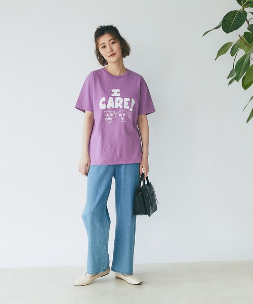 「MIXTA」 半袖Tシャツ FREE パープル レディース_画像4