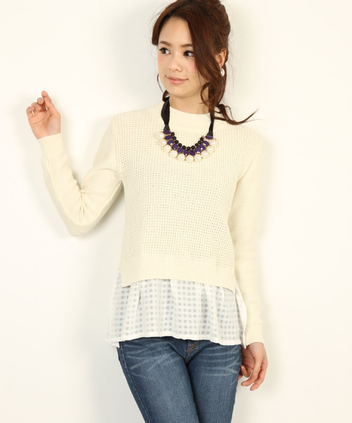 定番HOT ニット フリルシャツレイヤードニット ZOZOTOWN PayPayモール店 - 通販 - PayPayモール NEW定番