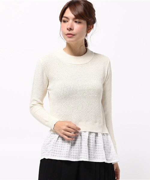 定番HOT ニット フリルシャツレイヤードニット ZOZOTOWN PayPayモール店 - 通販 - PayPayモール NEW定番