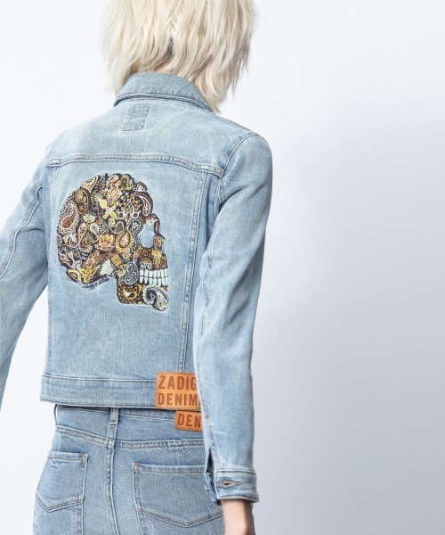 ジャケット Gジャン KIOKY DENIM SKULL EMBROIDERY