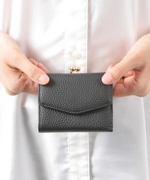 MURA（ムラ） 財布 シュリンクレザー がま口 ボックス型コイン収納 三
