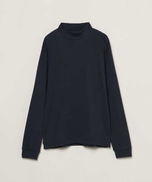 three dots（スリー ドッツ） tシャツ ブラッシュドリブ 長袖モック