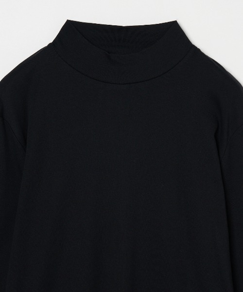 three dots（スリー ドッツ） tシャツ ブラッシュドリブ 長袖モック