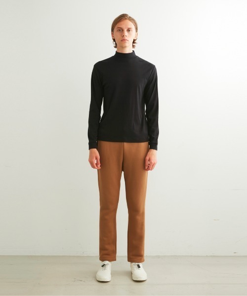 three dots（スリー ドッツ） tシャツ ブラッシュドリブ 長袖モック