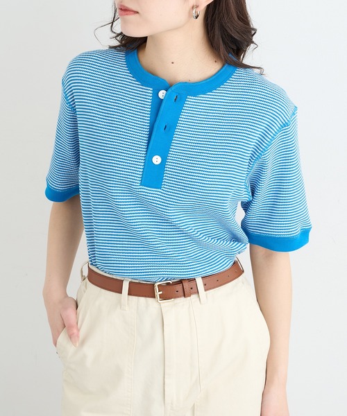 Healthknit（ヘルスニット） ヘンリーネック tシャツ 「Healthknit