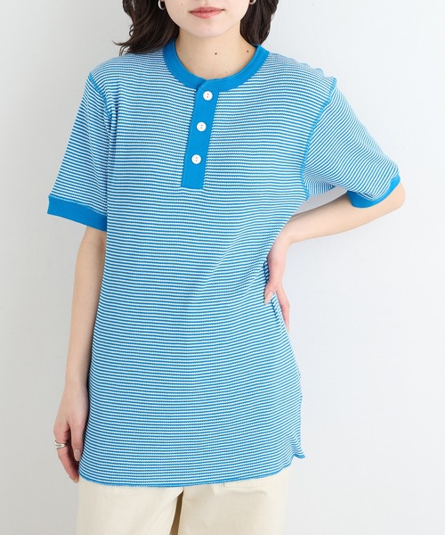 Healthknit（ヘルスニット） ヘンリーネック tシャツ 「Healthknit