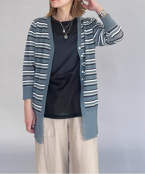 いラインアップカーディガン マルチボーダーカーディガン カーディガン ボレロ レディースファッション ファッション 10 0 Www Jesuitnola Org