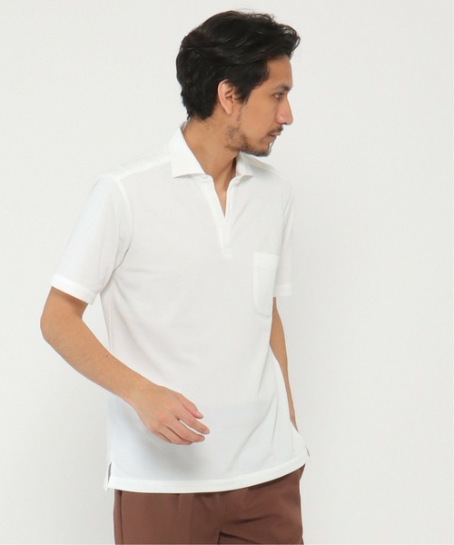 IKKA LOUNGE ポロシャツ 半袖 ALTIMA スキッパーポロシャツ メンズ