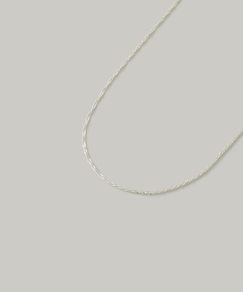ネックレス 「silver925」thinツイストチェーンネックレス レディースの画像