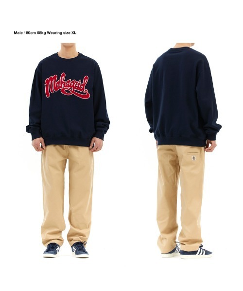 トレーナー スウェット 「mahagrid/マハグリッド」CURVED LOGO SWEATSHIRT/カーブドロゴ スウェットシャツ レディース メ MAHAGRID トレーナー スウェット 「mahagrid/マハグリッド