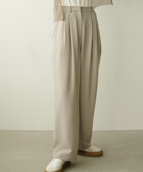 CLANE（クラネ） ワイドパンツ パンツ BASIC TUCK PANTS レディース