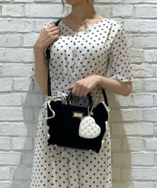 Samantha Vega ハンドバッグ パイピングフリルハンドバッグ（小
