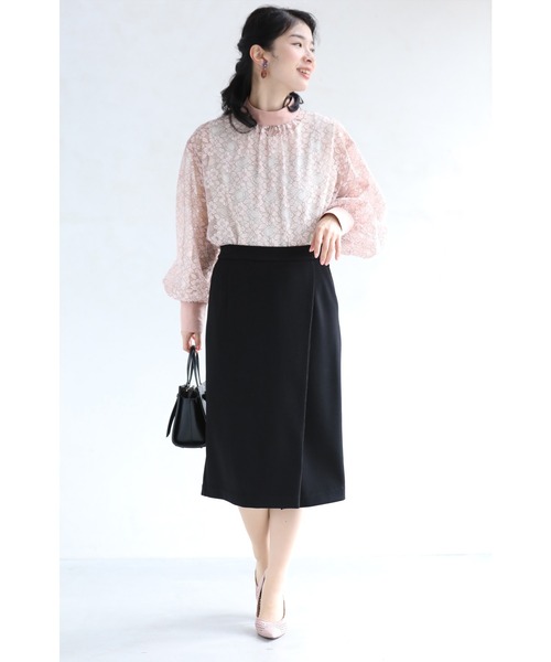 cawaii スカート 巻きデザイン風 脚の形を拾いにくい スカート