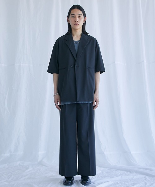 PUBLIC TOKYO シャツ 含浸ハーフスリーブシャツジャケット