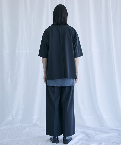 PUBLIC TOKYO シャツ 含浸ハーフスリーブシャツジャケット