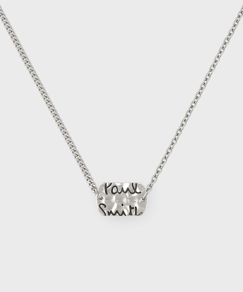 極美品 ポールスミス ネックレス シルバー 925 エンボスロゴ プレート Paul Smith ネックレス エンボスロゴ / 230905 210 メンズ