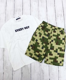 ZIーON tシャツ セットアップ ビッグシルエット半袖Tシャツ