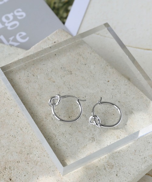 colleca la（コレカラ） ピアス 「silver925」ノットフープピアス